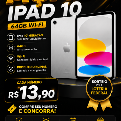 iPad 10ª Geração 64GB Wi‑Fi + Capa Protetora + Caneta
